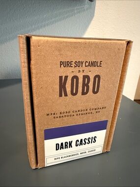 Unopened/sealed KOBO Pure Soy Candle - Dark Cassis